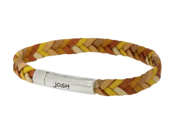 Bracelet braided Amy confetti yellow